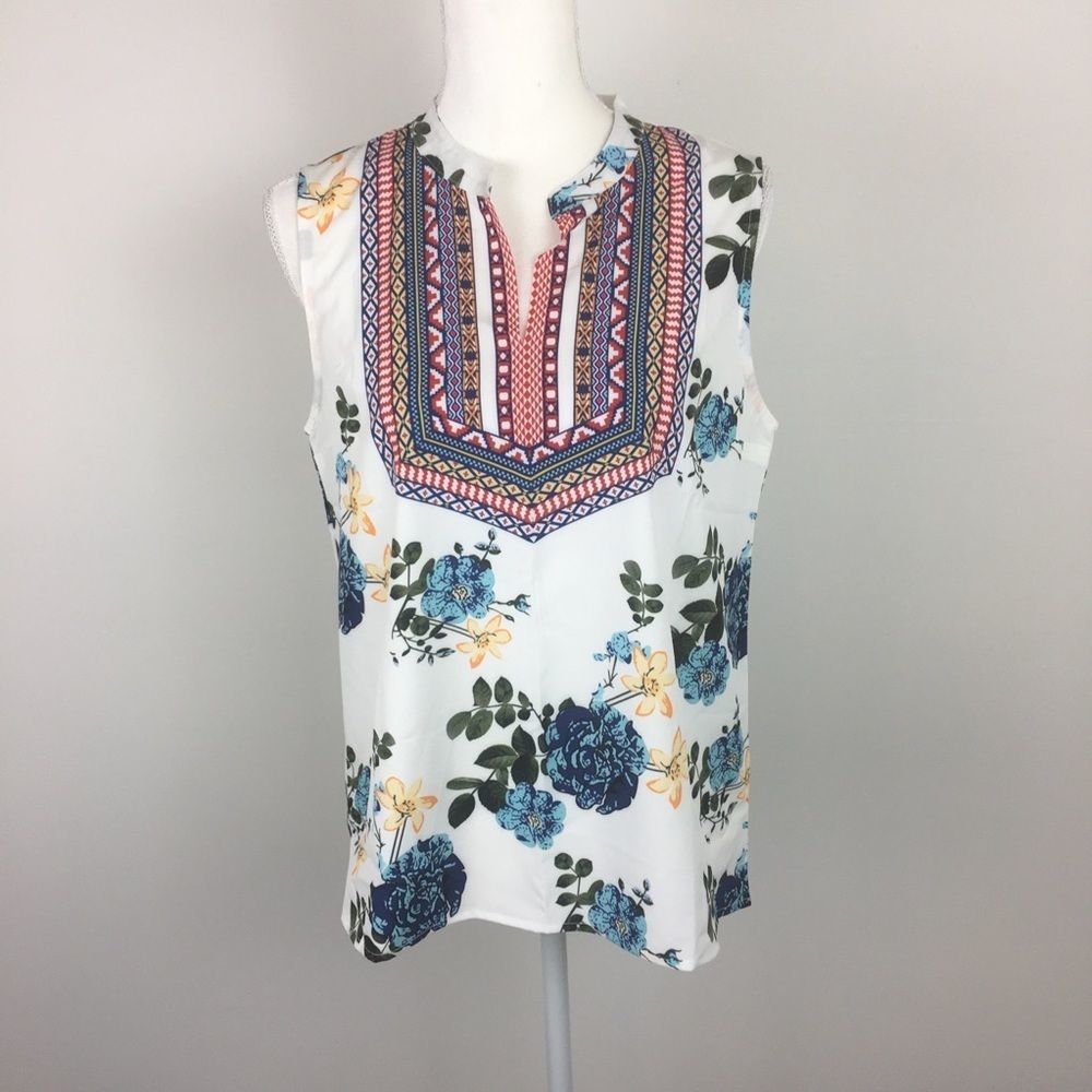 Woman’s sleeveless blouse no name.